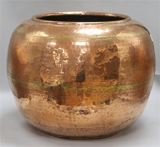 A large copper pot